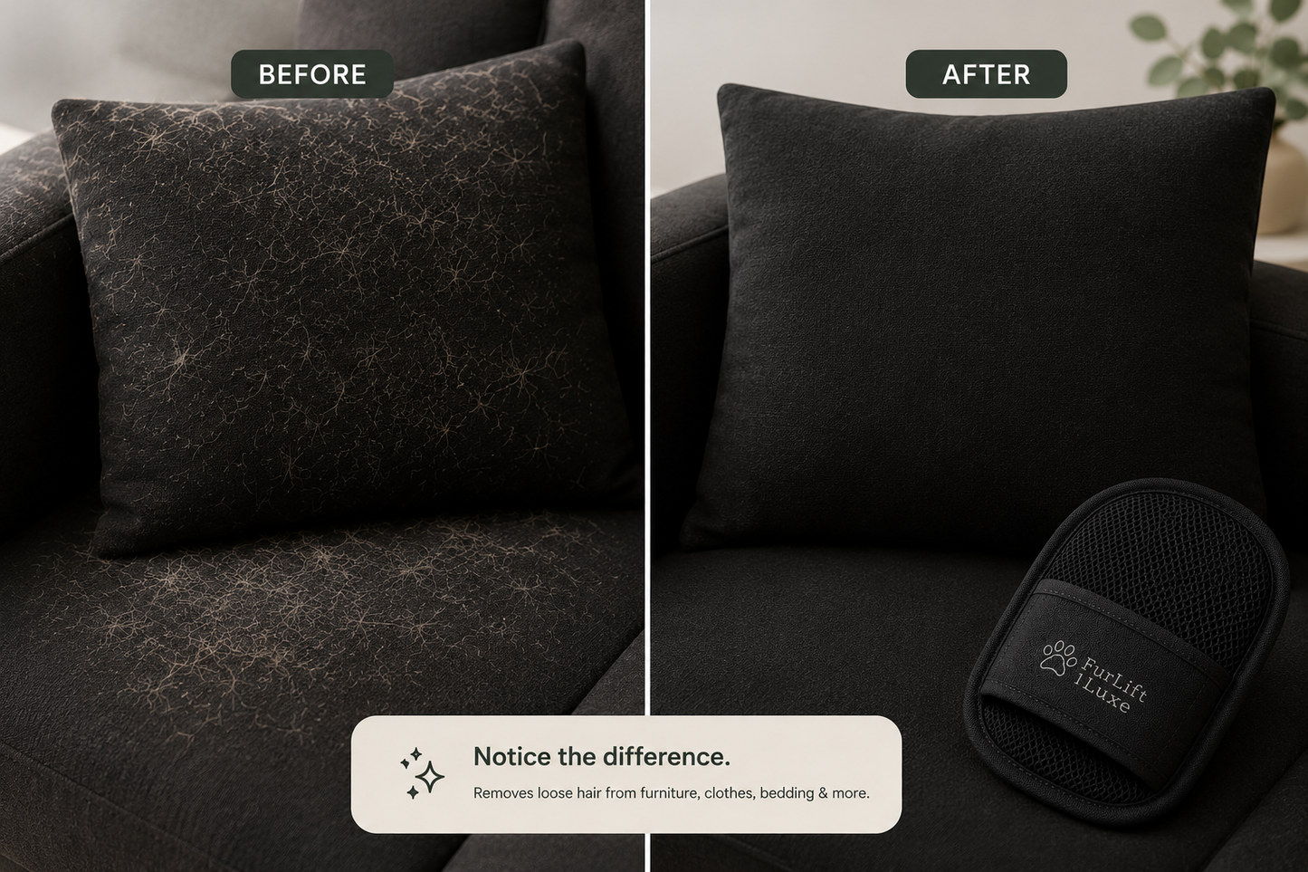 FurLift Luxe – Pet Hair Remover & Grooming Glove